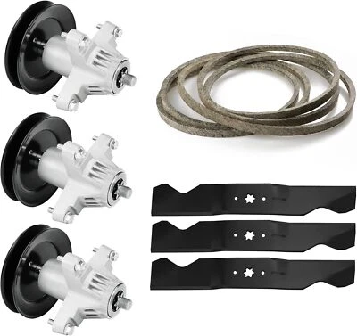 Deck Rebuild Kit Blades Spindles Belt fits Cub Cadet 50" RZT Troy Bilt MTD