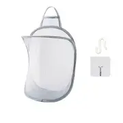 Hanging Laundry Hamper Wide Opening Over The Door Hanging Bag with Hooks