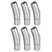 Leather Cord End Clasp, 6Pcs 6mm Hole Column Clasps Connectors Making, Silver
