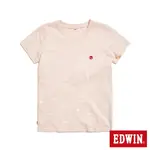 EDWIN Y2K 滿版印花布短袖T恤(淡粉紅)-女款