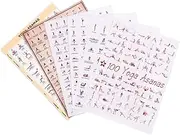 CORHAD Yoga Poses Poster Set Stretching Exercise Chart for Fitness Wall Decor