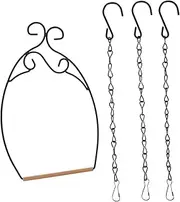 VILLFUL 1 Set Wrought Iron Bird Stand Bird Stand Rack Parrot Hanging Swing Bird Hanging Perch Iron Parrot Bird Cage Supply Parrot Cage Swing Bird Stand Perch Bird Training Bird