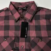 Travis Mathew Cloud Flannel Shirt Men’s Small Lightweight Stretch Button Up
