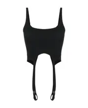 Hooks stretch-cotton tank top XL,XXL Black