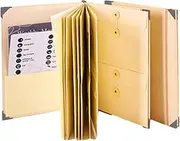 [Kaxenig] - Briefcase Folder, Portable Expanding File Bag, Receipt Organiser with Letter-Format Labels, Office Supplies for Bills, Files and Documents