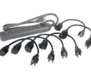 C2G 35549 6-Outlet Surge Suppressor with (6) 1ft Outlet Saver Power Extensions