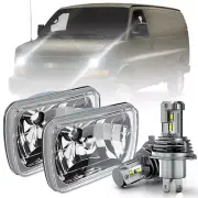Pair 7X6 5x7 LED Headlight Hi/Lo Halo For Chevy Express Cargo Van 1500 2500 3500 (for: Peugeot)