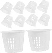 Abaodam 10Pcs Hydroponic Net Pots Sturdy Mesh Planter Baskets for Vegetables Orchids Aquatic Plants for Root Control Home Gardening and Hydroponic Systems