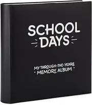 Hallmark 'School Days: My Through-the-Years' Memory Album -School Memory Collection Book - 58 Pages - Chalk-Style White Lettering on Black Cover