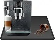 [PIVBY] Silicone Mat Under Coffee Machine With Lip Coffee Maker Appliance Automatic Machines Espresso Accessory Black Multifunctional Rubber Base Mat (18.9 x 11.8)