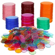 500 Pcs Bingo Chips Plastic Round Pieces Markers For Bingo Game Cards Counting Game Accessories As Shown