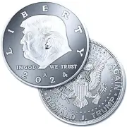 Donald Trump Silver Coin 2024 with Certificate of Authenticity, President Coi...