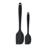 US (Black)Long Handle Silicone Scraper For Butter Cake Cooking Tool Kitchenware