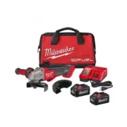 Milwaukee 4-1/2"/5" Braking Grinder Kit Cordless w/ Paddle Switch+6.0 Batteries