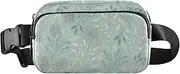 [Amooorous] Fresh Artistic Personalized Green Stylish Waist Bag Fanny Pack for Men Women Small Cross Body Bag Belt Pack with Adjustable Strap for Travel Running Hiking, Fresh artistic Personalized green, 1 size