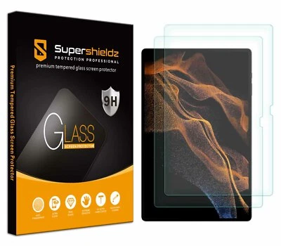 2x Supershieldz Tempered Glass Screen Protector for Samsung Galaxy Tab S8 Ultra