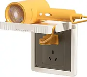 Wall Shelf Outlet Organizer | Adhesive Space-Saving Wall Shelf Outlet Shelf - Decorative Vertical Wall Holder Home Decor for Cell Phone & Routers