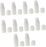 minkissy 10pcs Roller Bottle Empty Essential Bottle Toothpaste Lotion Bottle Mist Spray Bottle Roller Ball Bottle Rolling Ball Tube Dispenser Mini Spray Bottle Pump Bottle Drink Leak White