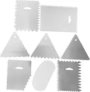 OFFSCH 8PCS Cake Scraper and Decorating Comb Sawtooth Icing Smoother for Home Baking Kitchen Tools for Frosting and Cake Decoration