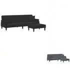 2-Seater Sofa Bed with Pillows and Footstool Day Bed Couch Settee Velvet vidaXL