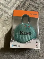 Clip 3 Max Portable Waterproof Bluetooth Rechargeable Speaker Aqua NEW Keno