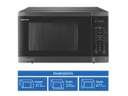 Sharp 32L 1100W Airfry Convection Microwave Black Stainless Steel