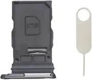 Single SIM Card Tray Holder Slot Replacement for Samsung GalaxyS24 Ultra SM-S928U S928U1 with Card Ejector pin (Titanium Black)