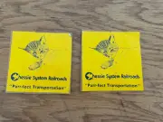 2VTG Chessie System C & O B & O Railroad Stickers CAT Purr-fect Transportation"