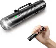 C3 Flashlight 1200 High Lumens Rechargeable Flashlights 6 Modes Super Bright