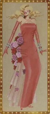 Needlepoint Handpainted Leigh Designs Lorelei w/ Stitch Guide 8x18