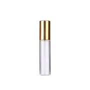 12Pcs Gold 10ML Matte White Clear Glass Roll On Bottles Roller for Essential Oils