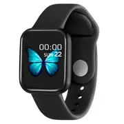 M8V Full Touch Screen Heart Rate Blood Pressure Oxygen Monitor Funny UI Display Smart Watch BLACK COLOR