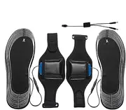 USB Heated Insoles - Electric Heated Insoles | USB Charging Soft Mesh Heated Insoles | Breathable with 8000mah Lithium Battery and Battery Pouch Soft Mesh Heated Insoles, for Outdoor Sports