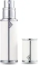 AsaNana Perfume Atomiser, Refillable & Travel Size Perfume Bottle, Leaking Proof,Bottom Pump without Funnel, Luxurious Small women and men, 5ml (White)
