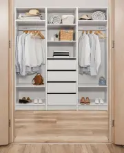 Malmo Two Shelf/Hangrail Walk In Wardrobe