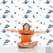 Space Cosmic Stencil Bedroom Decor Walls Fabrics Furniture Home Decor Stencils