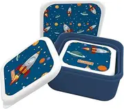 NERTHUS FIH 1328 Stackable Lunch Boxes for Kids, Set of 3 BPA Free Containers