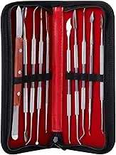10PCS Wax Carvers Tools, Double-Ended Stainless Steel Wax Clay Sculpting Carving DIY Tools Kit, Spatula Chisel Carver Set and Carrying Case for Sculpting, Detailing, Pottery Carving