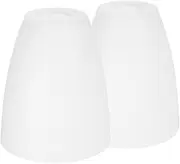 Ciieeo 2pcs White Plastic Flat Head Lampshade Replacement Lamp Shades for Table Lamps Floor Dome Lamp Shade Covers Ceiling Fan Globe for Bedroom 32mm