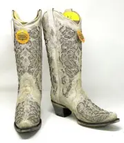 CORRAL WOMEN'S WHITE GLITTER AND CRYSTAL WESTERN BOOT