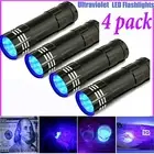 4x UV Ultra Violet LED Flashlight Blacklight Light 395 NM Inspection Lamp Torch