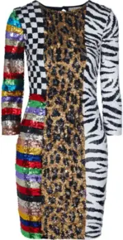 NWT Alice and Olivia Sequin Jae Mini Dress, Size 4