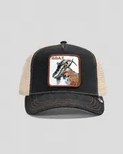 [Goorin Bros] Goorin Bros Men's The Goat Trucker Cap in Charcoal Grey One Size Charcoal Grey