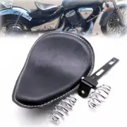 3" Motorcycle Spring Solo Seat+ Swivel Bracket For Harley Chopper Bobber Custom