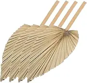 HOLIDYOYO 4pcs Dried Palm Leaf Fan Decor Natural Boho Wedding Decoration Unique Rustic Adornments for Home Parties Photography Props Maintenance Palm Leaves