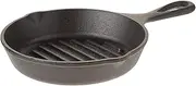 Lodge L3GP 6.5 Inch Cast Iron Grill Pan, Black