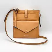 RADLEY LONDON Wilton Way Crossbody Tan Leather Slim Tab Travel Pockets NEW