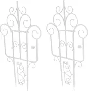 HAKIDZEL 2pcs Decorative Garden Edging Fence Panel Plastic Garden Fencing for Flower Beds Patio and Balconies Easy to Install Versatile Design Pet Deterrent Aesthetic Enhancement