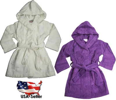 Melsimo TowelSelections Turkish Towel Cotton Hooded Terry Bathrobe Cover Up