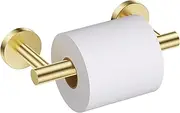 Brushed Gold Toilet Paper Holder Double Base Large Toilet Paper Roll Holder Stainless Steel Bathroom Hardware Wall Mounted Paper Holder